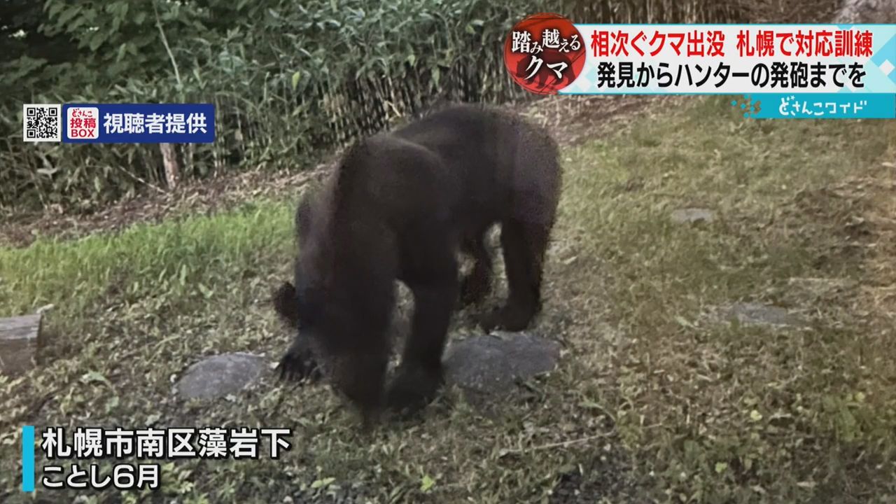 人の生活圏に侵入繰り返す 問題グマの駆除・捕獲訓練 ドングリ不足で