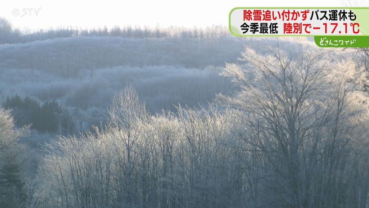 寒さの陸別－17.1℃！豪雪の岩見沢除雪追いつかずバス朝から運休　北海道…今年も冬の暮らし