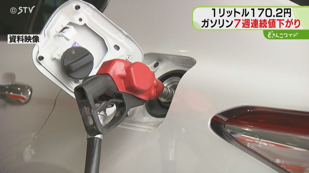 ガソリン価格７週値下がり　来週はほぼ横ばいか　さらに政府補助反映へ　道内レギュラー170.2円