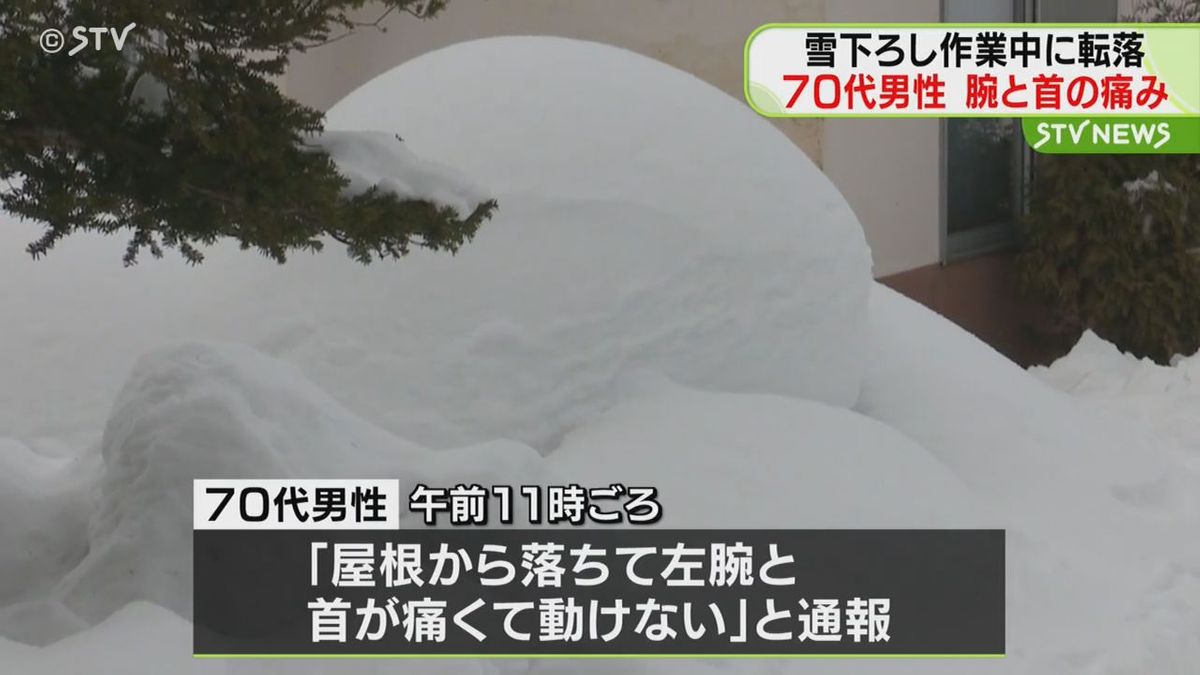 雪下ろし作業中に転落　７０代男性が腕と首の痛み訴え搬送　滝川市