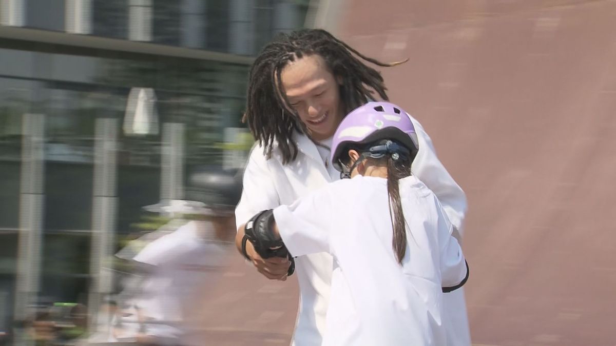 平野歩夢選手がスケートボードのイベントに参加 「大きな夢や希望を 