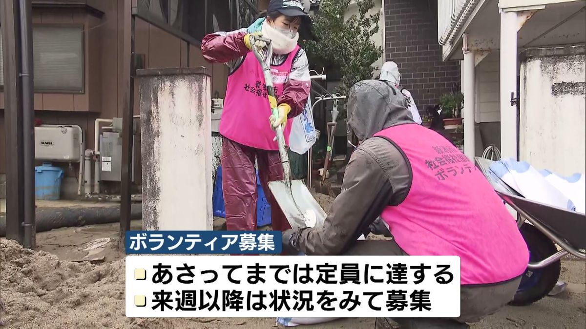 【地震】液状化被害の新潟市西区　ボランティアの活動が始まる　80人が土砂の片づけなどにあたる　《新潟》
