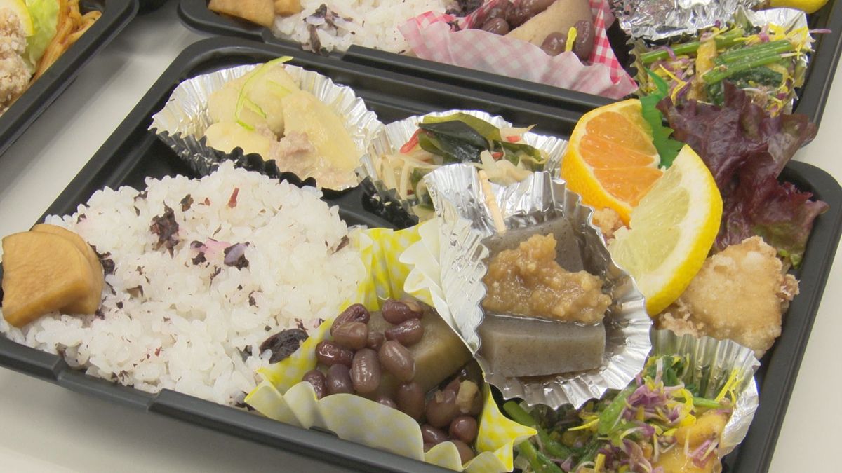 完成したお弁当