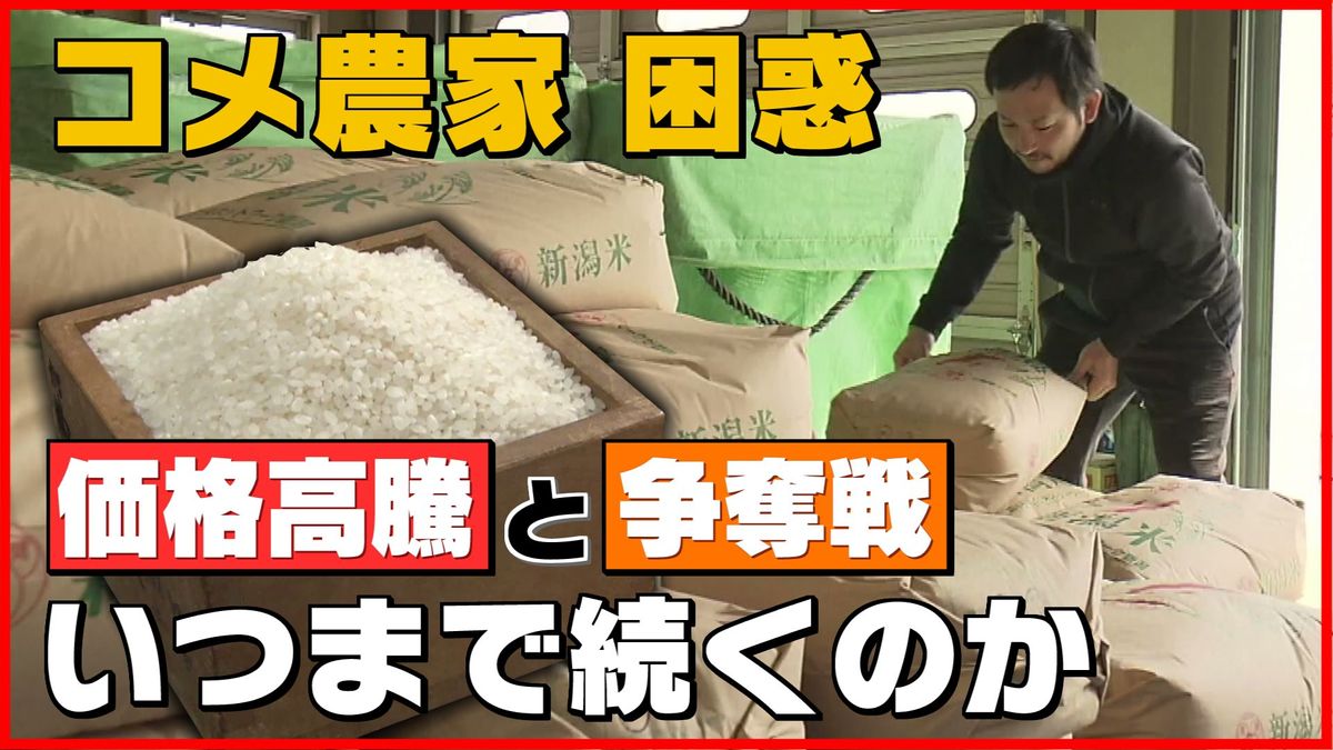 【特集】コメの“価格高騰”と“争奪戦”はいつまで続くのか　価格は去年の2倍近く　「問い合わせ相次ぐ」困惑するコメ農家　《新潟》