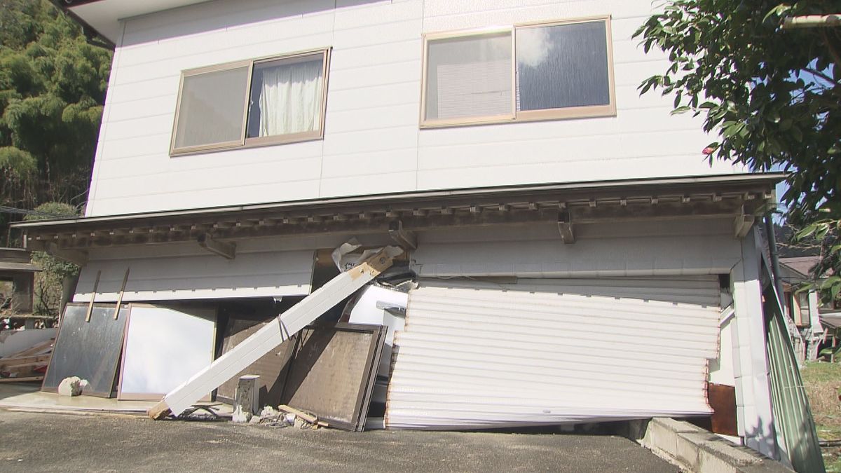 輪島市にある謙斗さんの実家（車庫）