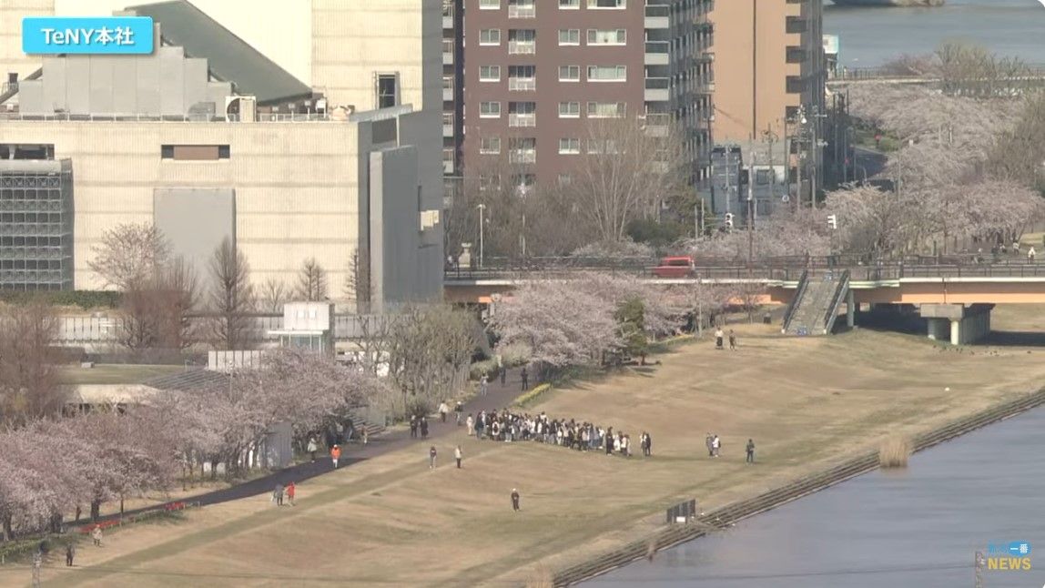 新潟市中央区の信濃川やすらぎ堤
