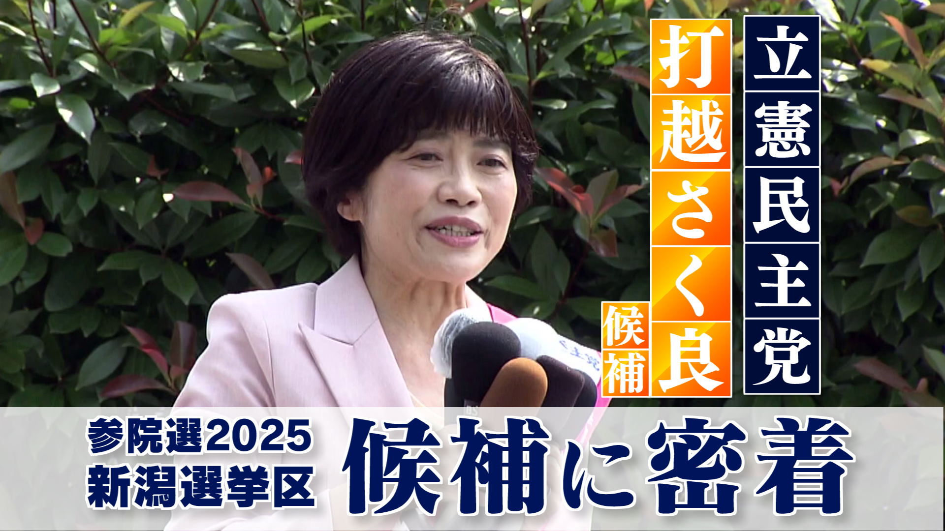 参院選】候補に密着 立憲民主党・現職 打越さく良さん 新潟選挙区