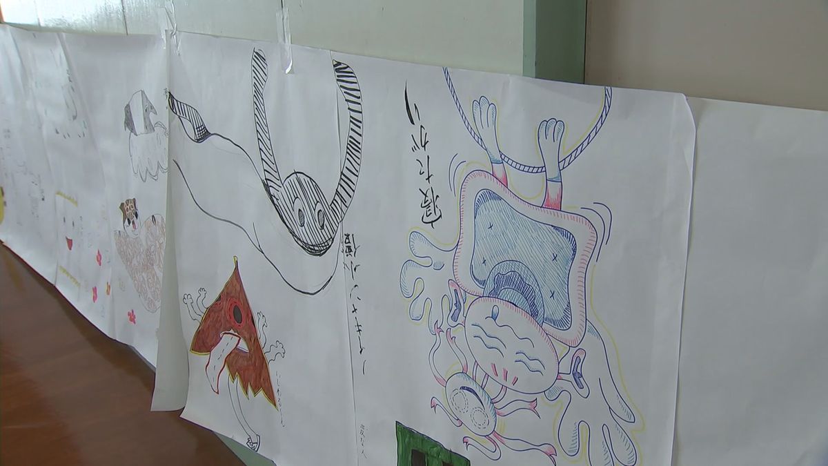 小中学生が50ｍ超える巨大絵巻づくり アーティストと一緒に「自分の妖怪」を描く 大分県日出町（2026年1月30日掲載）｜TOS NEWS NNN