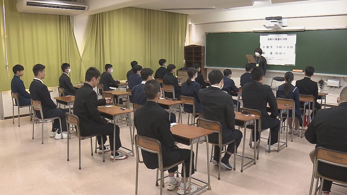 目指せ!合格の春 県立高校で推薦入試 “5類引き下げ”でコロナ感染者も別室受験に 大分