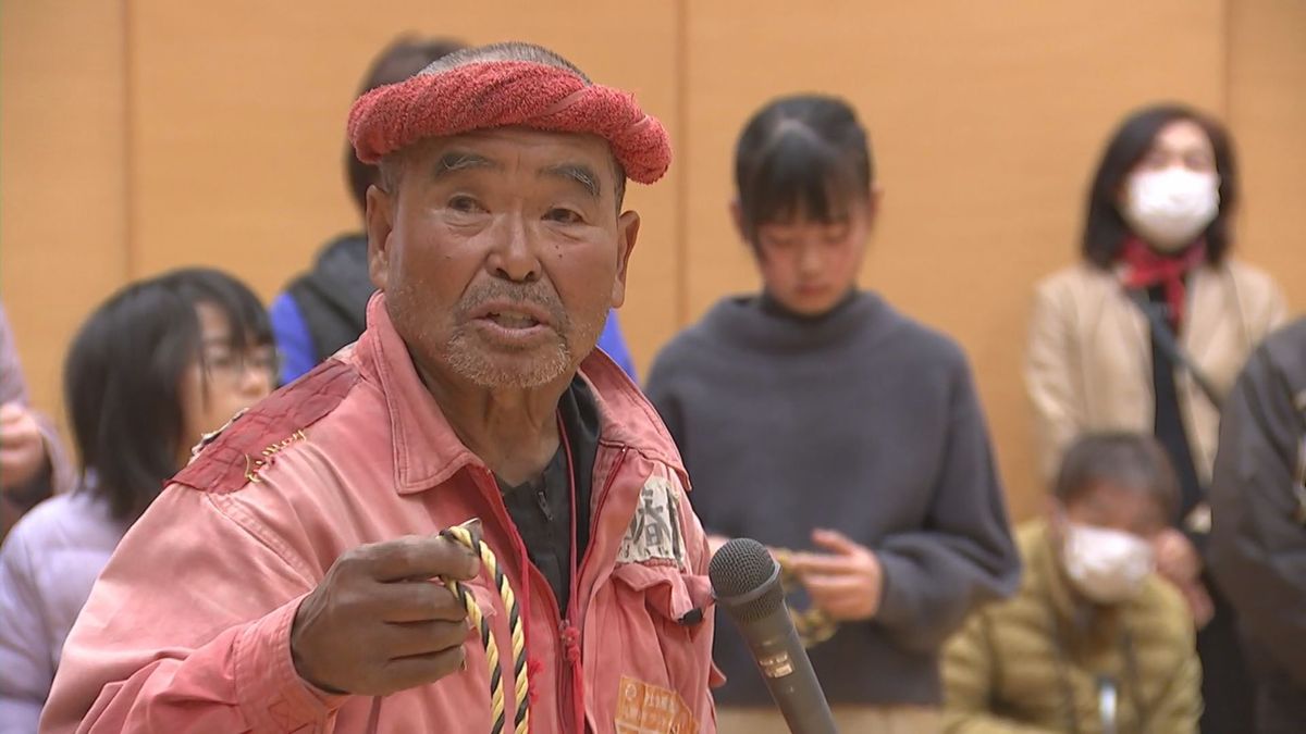 ス―パーボランティア尾畠春夫さんが講師「1番はこれを覚えておいたら」80人が防災の技を学ぶ　大分