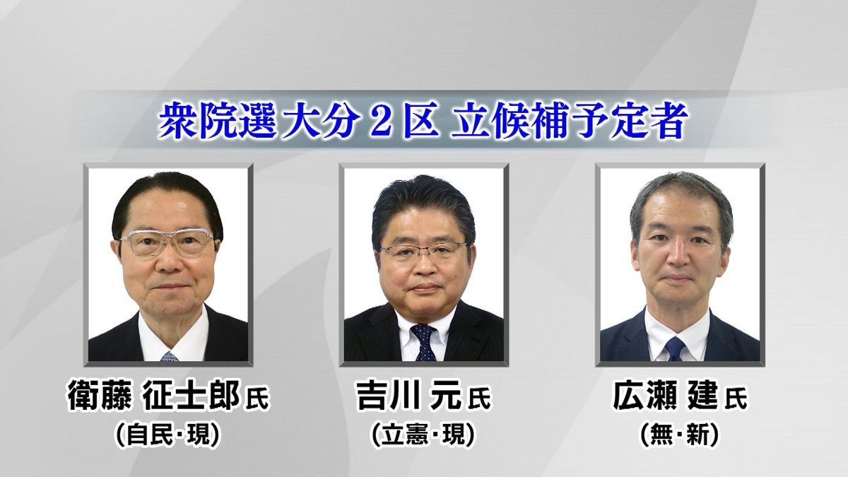 【シリーズ衆院選】大分2区　保守分裂で三つどもえの戦いの激戦区　各候補の訴えと構図