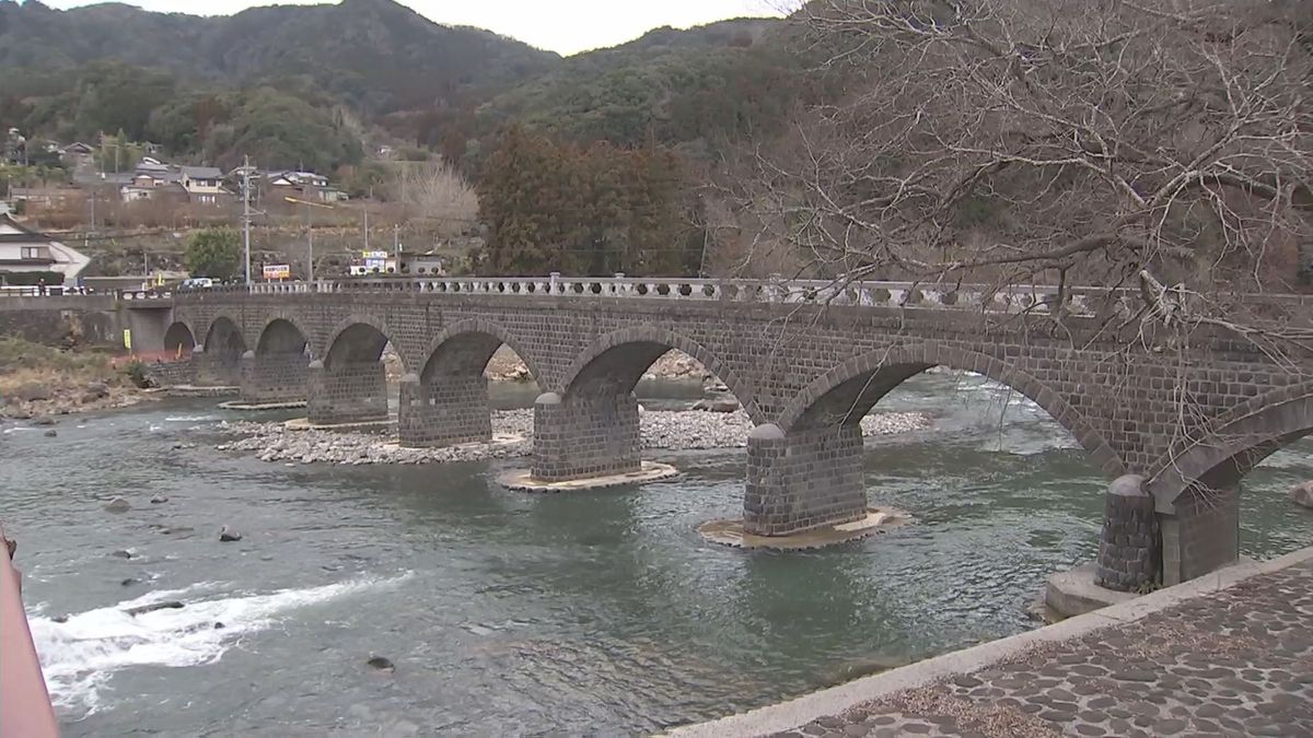 2023年豪雨で被災「耶馬渓橋」復旧完了　石造りの美しいアーチが復活　大分県中津市