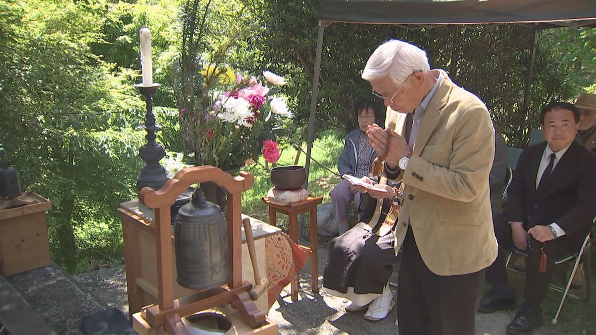 戦後80年 米B29爆撃機が墜落の地「殉空之碑」の前で追悼法要 大分県竹田市