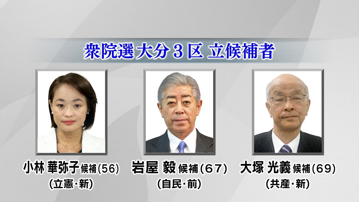 【衆院選大分3区】候補者に聞く 「石破内閣の評価」や「人口減少対策」など立候補者3人に直撃