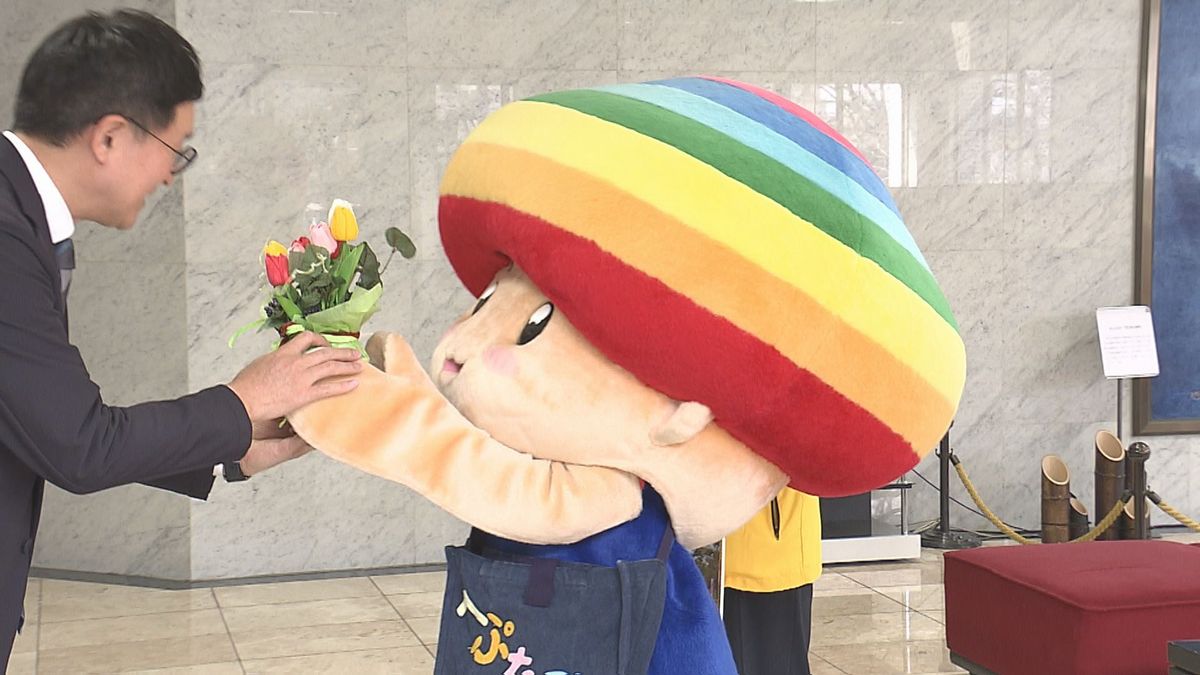 20万本が咲き誇る「おがたチューリップフェスタ」をPR　2025年は菜の花ゾーンも　大分県豊後大野市