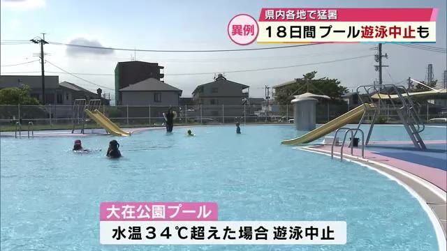 猛暑続く異例の夏…プールの水温が34℃超「遊泳中止」相次ぐ 大分