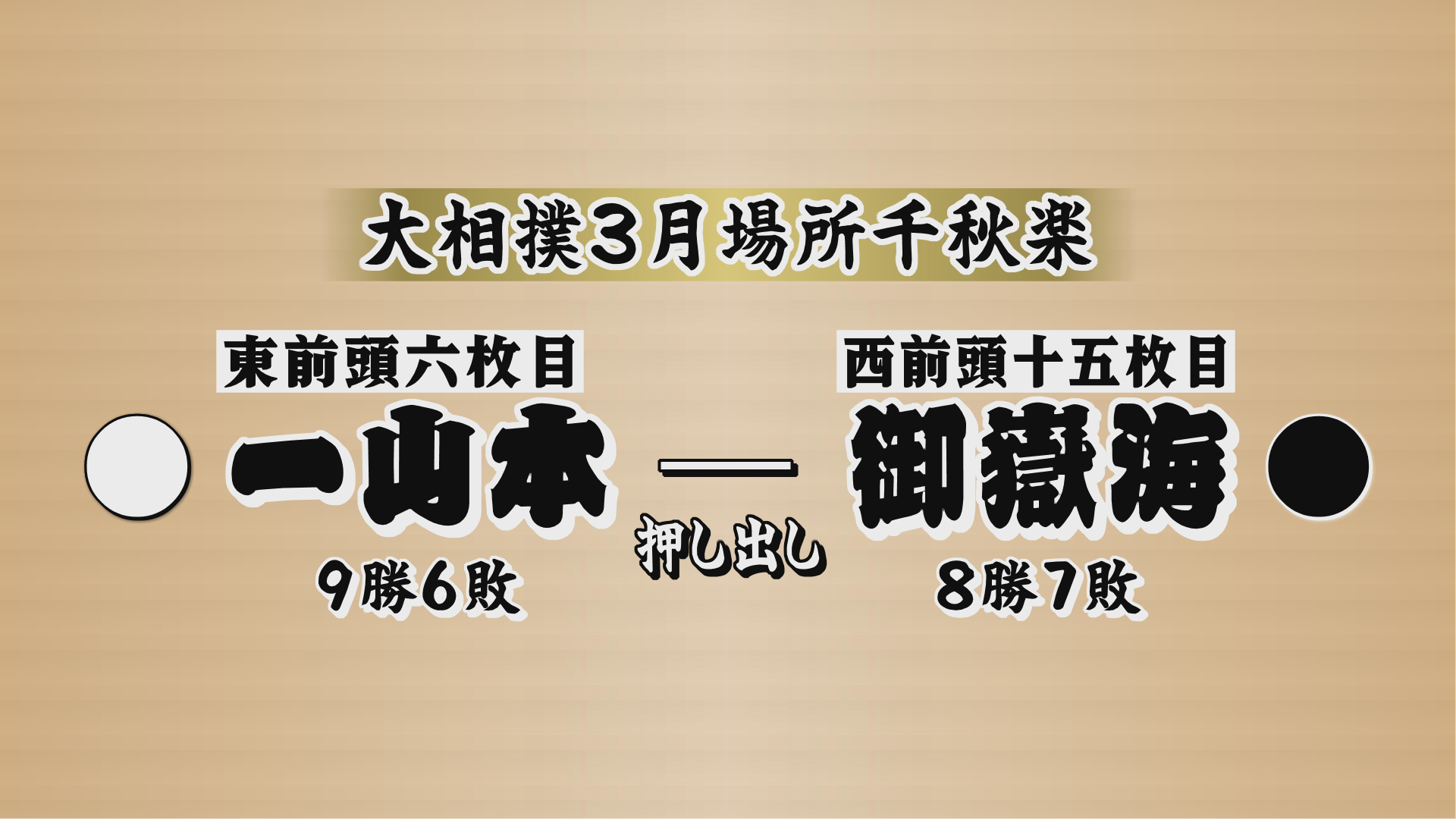 大相撲3月場所千秋楽　木曽郡上松町出…