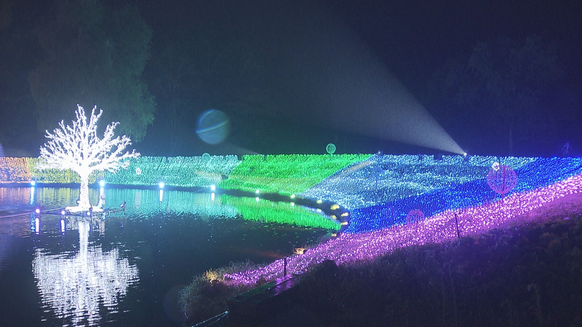 木島平村の魅力発信　公園彩る約40万球のLED　イルミネーションで夜の村を楽しんで　点灯は11月8日…