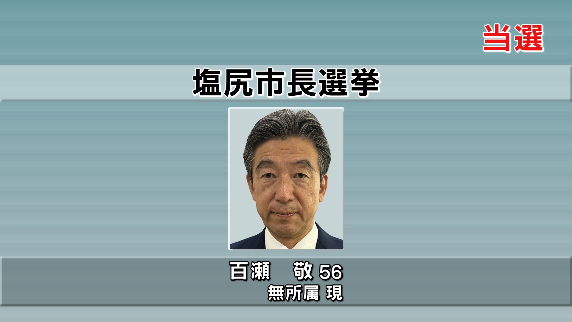 「初心を忘れず謙虚な気持ちで…」任期満了に伴う塩尻市長選挙　現職の百瀬敬さん56歳が1万5321票を…