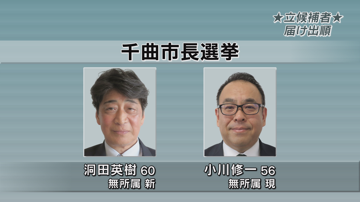 千曲市長選挙告示…新人と現職が立候補【長野・千曲市】