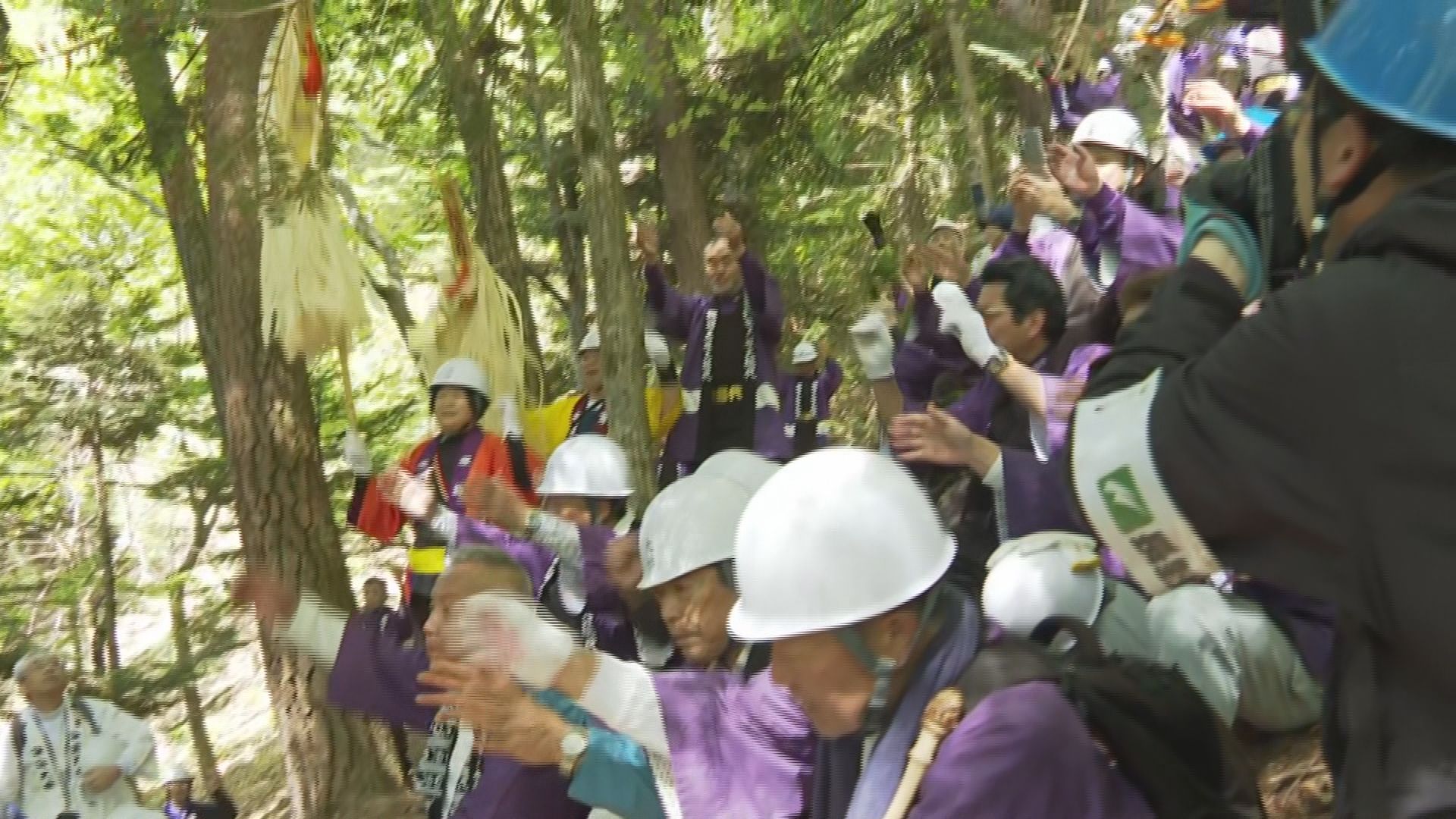数えで7年に一度の諏訪大社御柱祭　上…