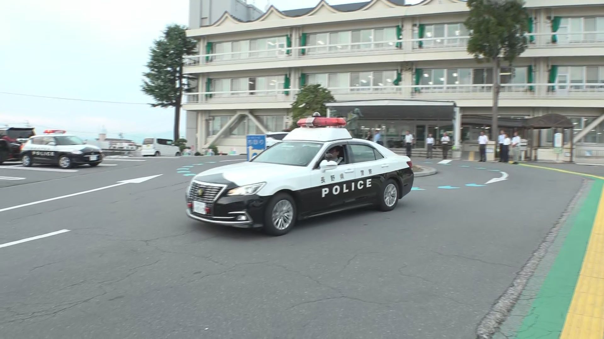 ブドウ盗難防止パトロール出発式　須坂…