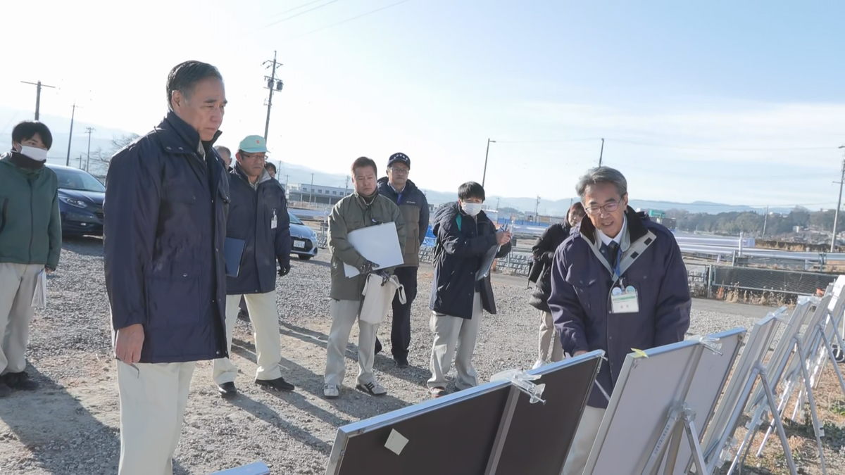 阿部知事がリニア県駅の建設予定地周辺を視察　道路整備の遅れなど説明受ける【長野】