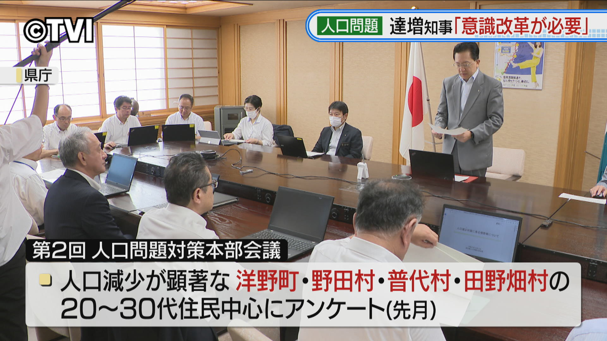 【人口減少対策】達増知事「性別による偏見の解消など、県民の意識改革が必要」沿岸4町村の聞き取り調査結果受けて　岩手