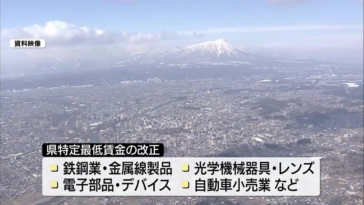 産業別最低賃金が改正　岩手県