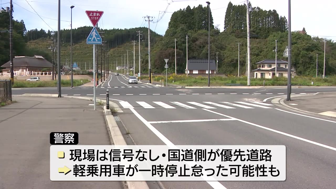 高齢者運転の軽乗用車が一時停止怠ったか　4人がけが　軽乗用車とダンプカーが出合い頭に衝突　岩手