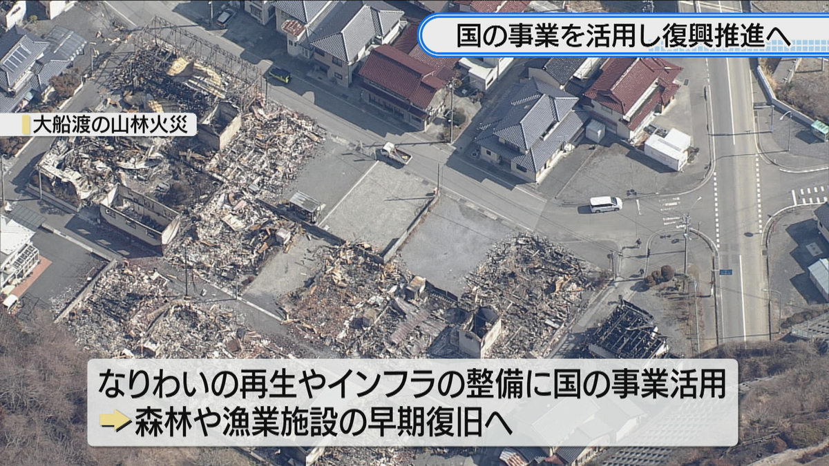 【大船渡山林火災】国の事業活用で早期復旧・復興進める方針確認　岩手県