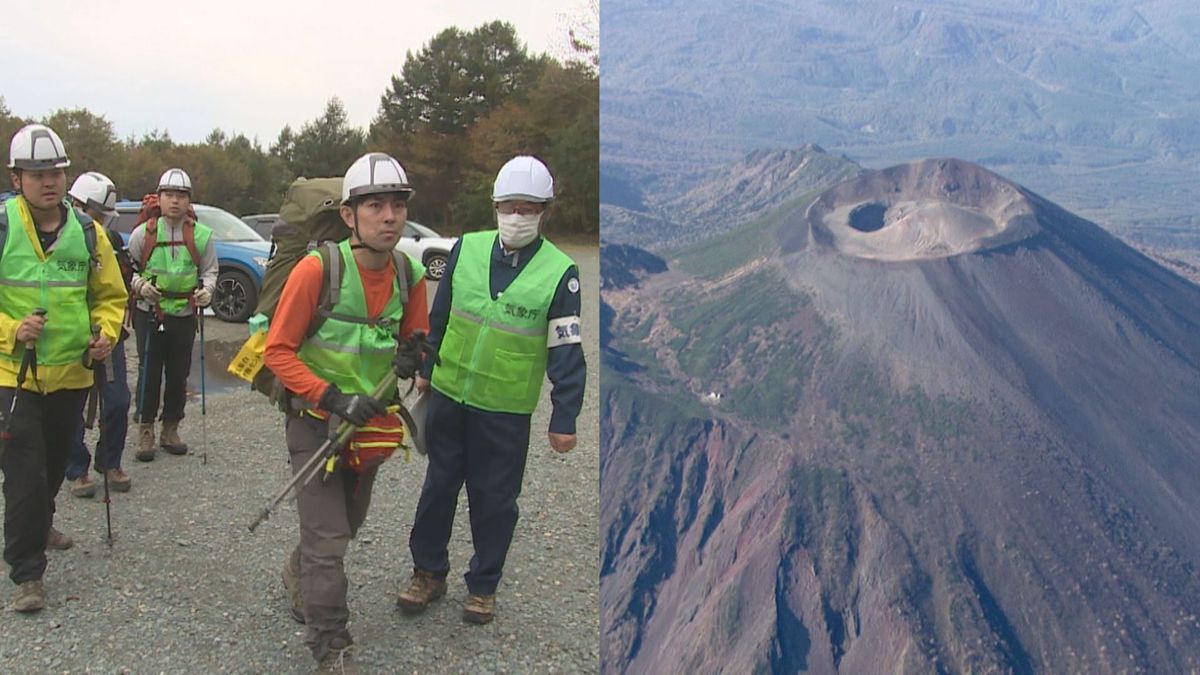 【岩手山火山活動】気象庁の機動調査班が山頂付近で調査　地中や地表の温度調べる　岩手