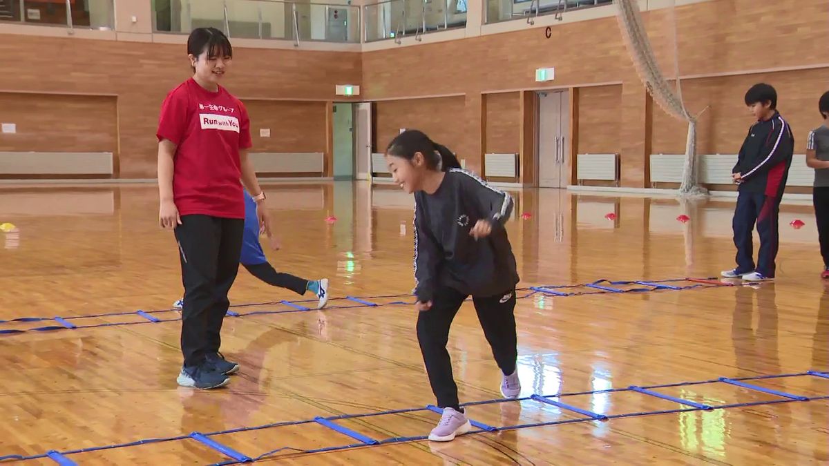 親子ランニング教室　「いわて盛岡シティマラソン」前に心地よい汗