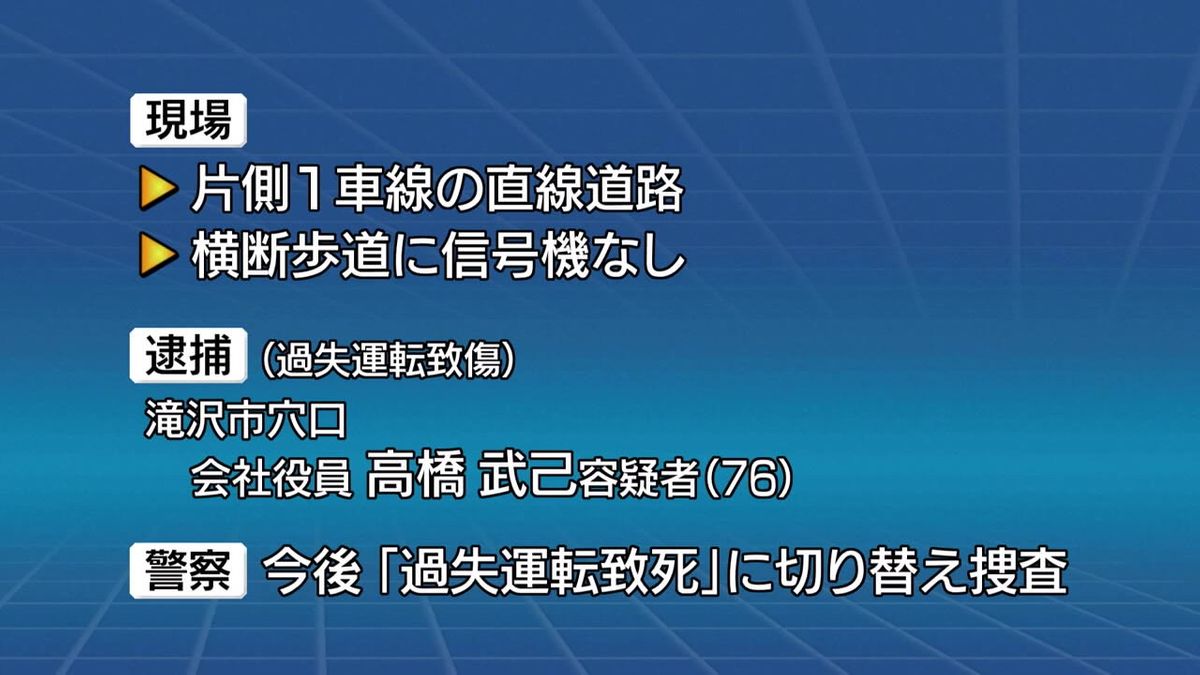 横断中の73歳男性はねられ死亡　岩手県盛岡市