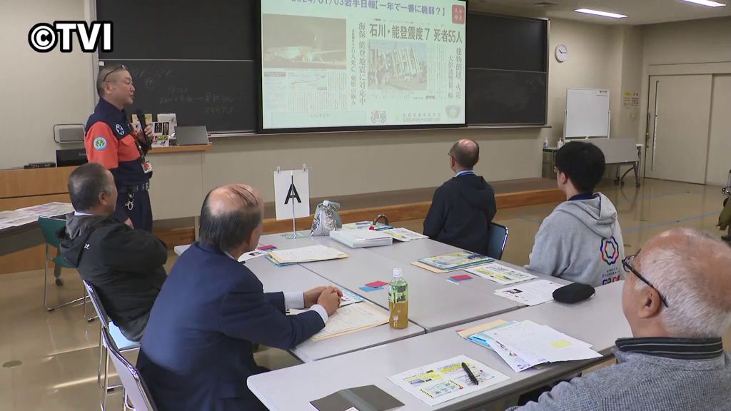 内陸部の自主防災組織リーダー養成講座　低体温症防止など学ぶ　岩手県滝沢市