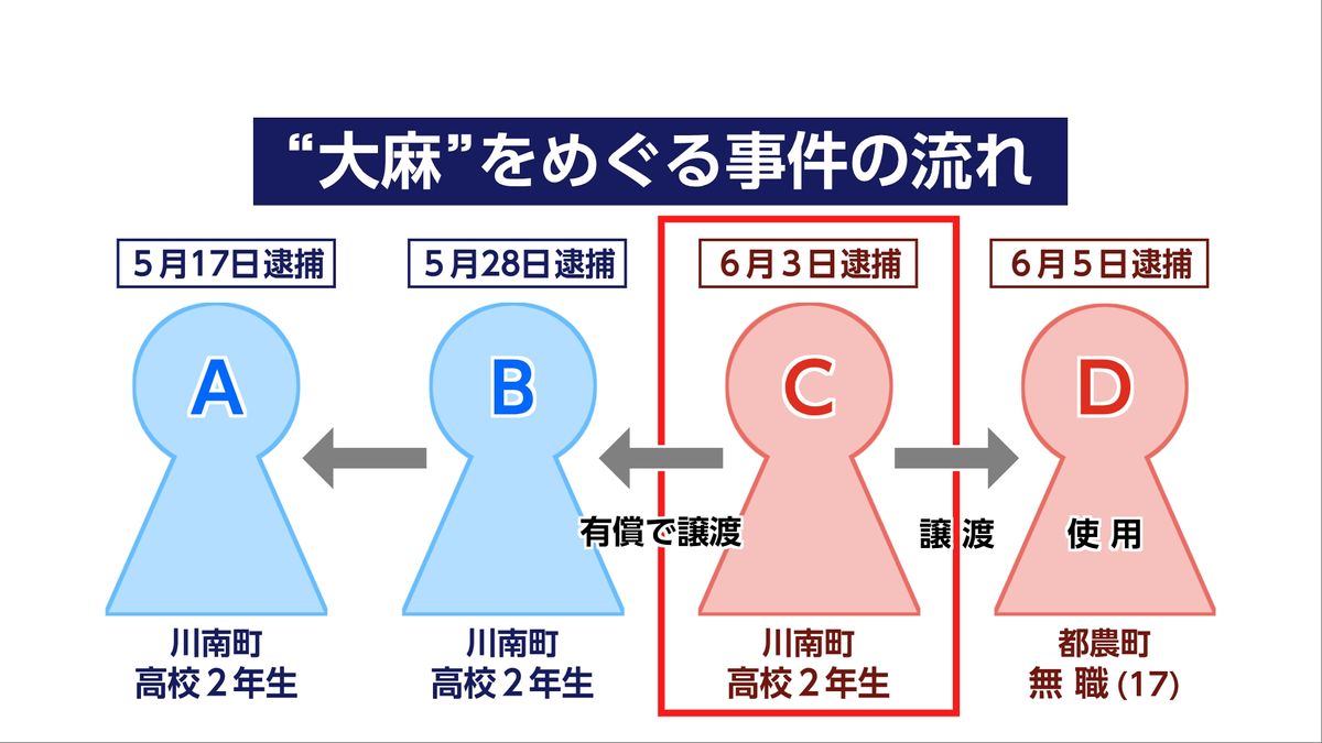 「高校生の間で大麻がまん延している可能性がある」麻薬取締法違反の容疑で高校生3人と少年1人を逮捕　宮崎県警「友人から誘われてもきっぱり断って」
