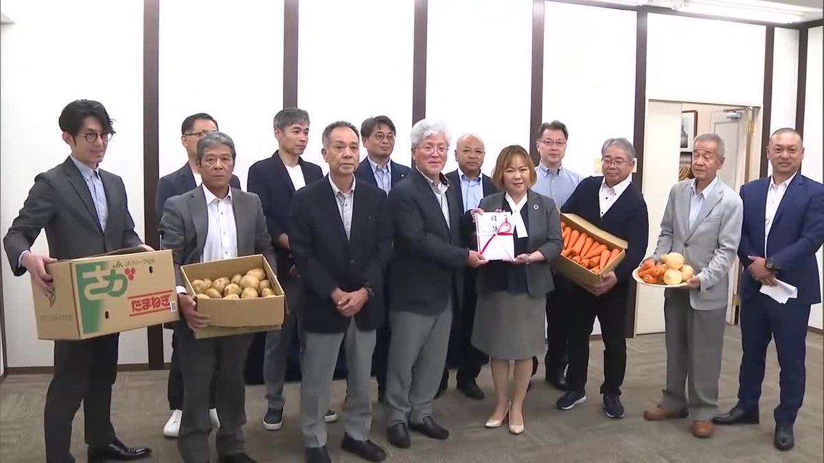県青果市場連合会が子ども食堂に食材寄付へ　目録の贈呈式