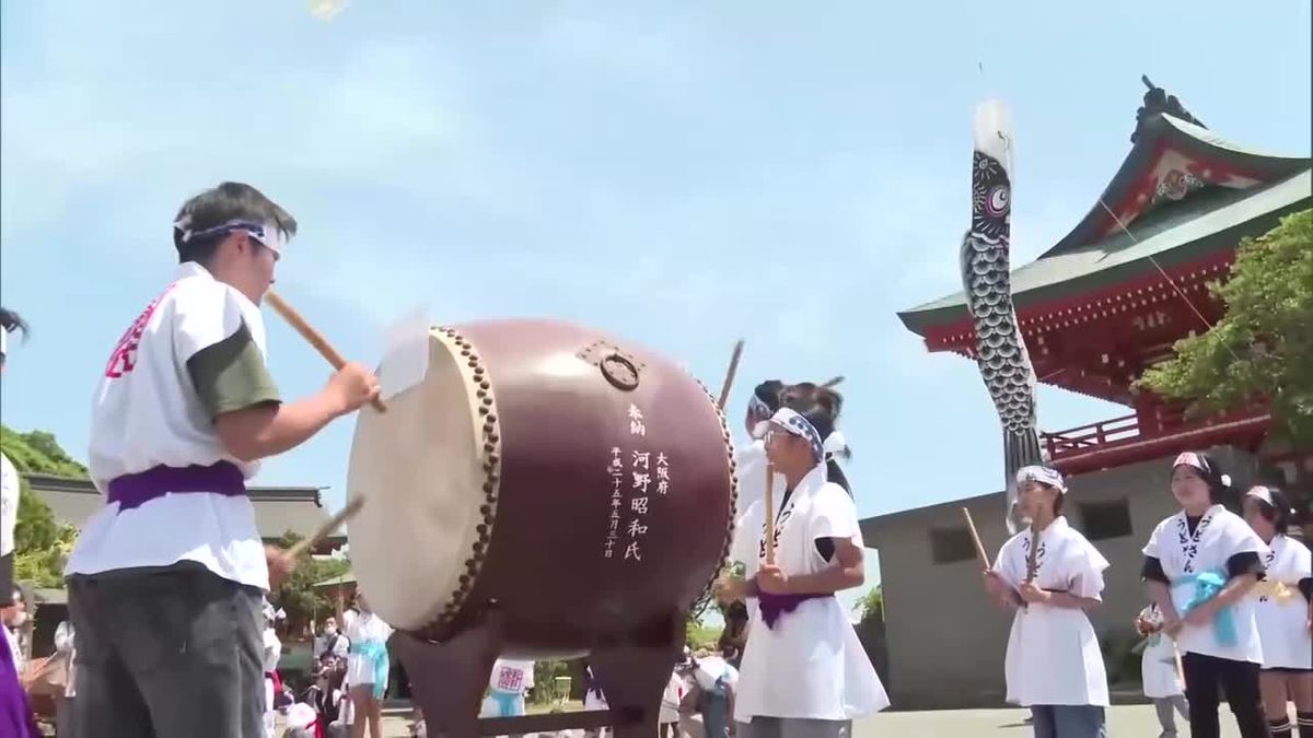 約50年続く伝統行事　鵜戸神宮でいさみ太鼓奉納