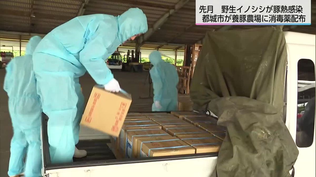 豚熱で農場対策徹底へ　都城市が独自に消毒薬を配付