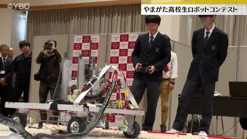 高校生が開発から製作まで手掛けたロボットで技術力競う　ポイントは「強さ」「パワー」「アイデア」　山形県