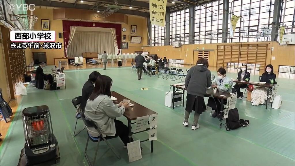 米沢市長選挙投票始まる　午前11時現在の投票率は推定で14.73％　期日前投票2割超