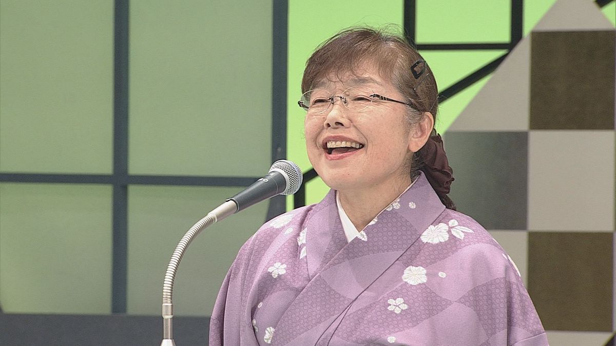 民謡の山形県ナンバー1に「庄内草刈唄」歌った治部恵子さん　山形県民謡王座決定大会開催