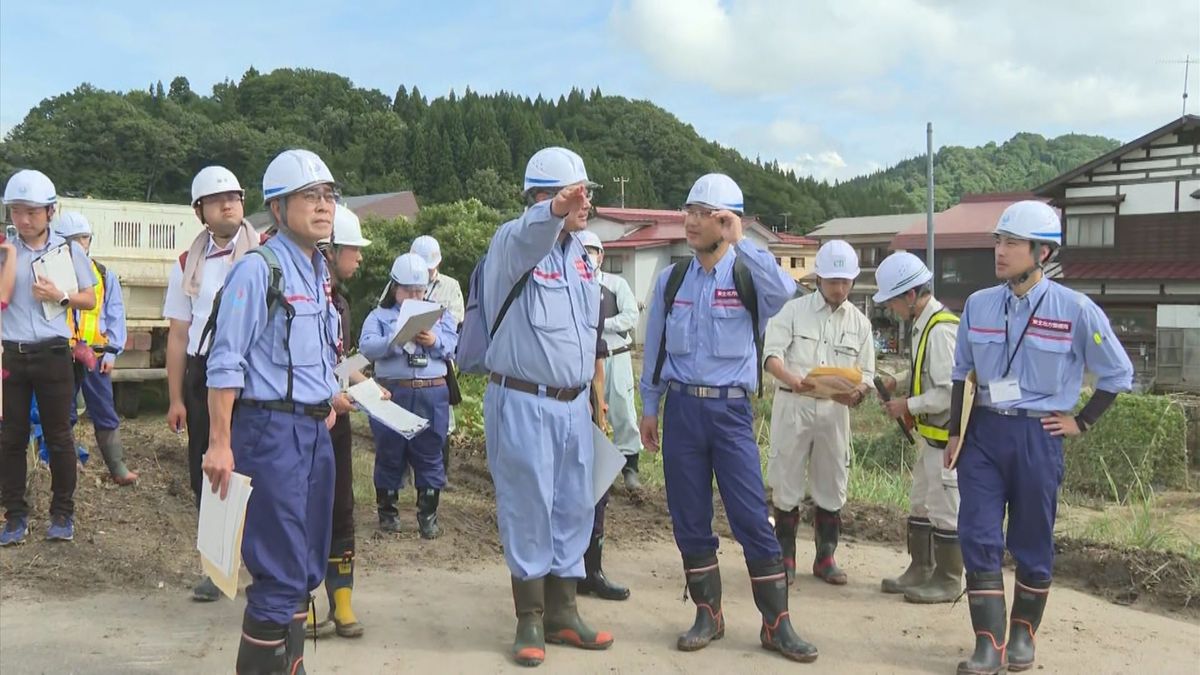 国土交通省が最上川堤防調査委員会設置　決壊した現地を視察　原因や復旧方法を検討へ