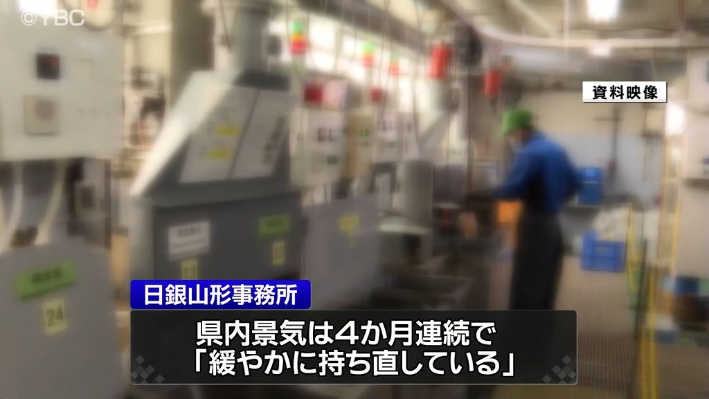 山形県内の景気「緩やかに持ち直している」4か月連続　日本銀行山形事務所が判断