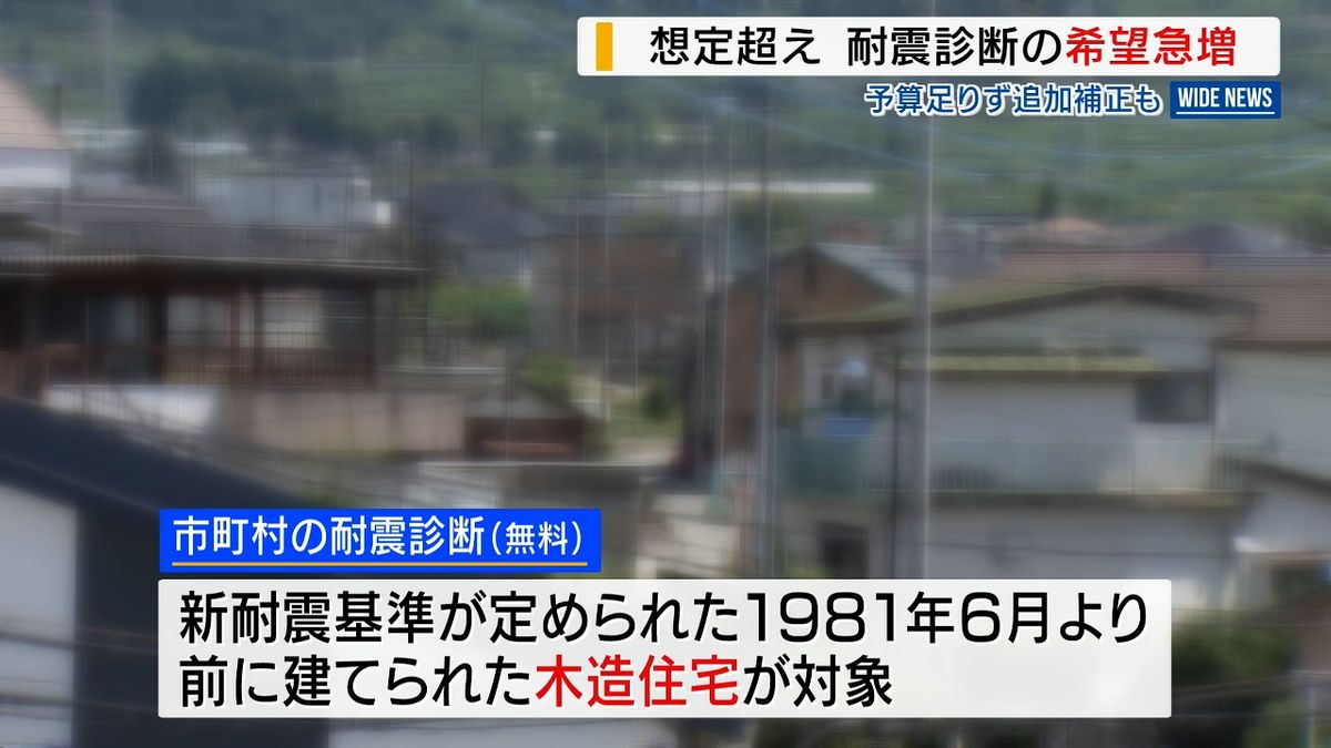 住宅耐震診断の希望者急増 上限に達し予算追加する動きも 能登半島地震が影響か 山梨県