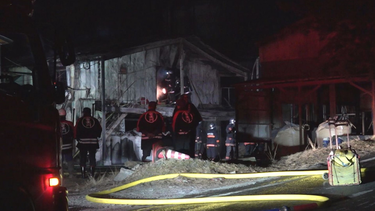 ひよこ2万1000羽が死ぬ 煙の影響か 富士川町の養鶏場で火災 約3時間半