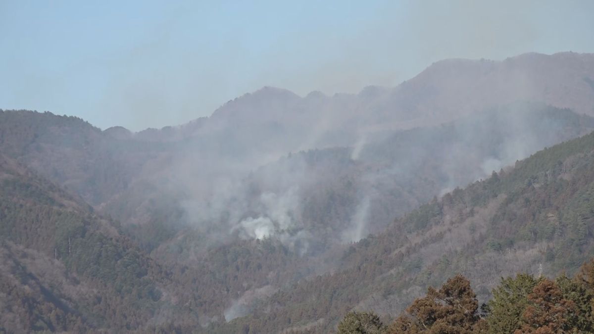 扇山の山林火災 山梨県内で戦後最大の山火事被害に 焼失面積は 376haに 