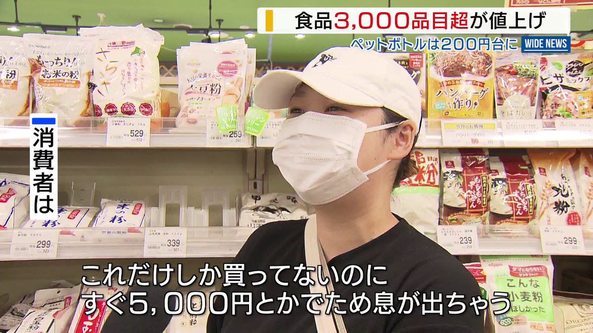 ため息が出ちゃう」 10月は食品3000品目超が値上げ ペットボトルは200
