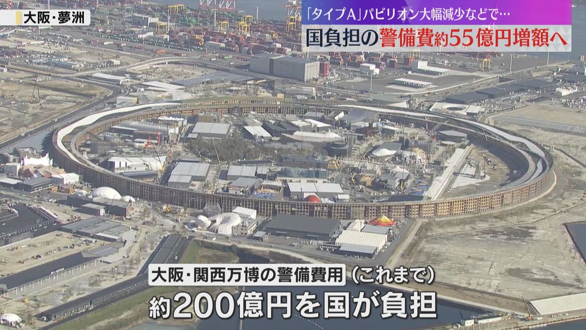 万博の警備費が約55億円増額へ　来場する要人多く、海外パビリオンの空きスペースの警備なども要因に