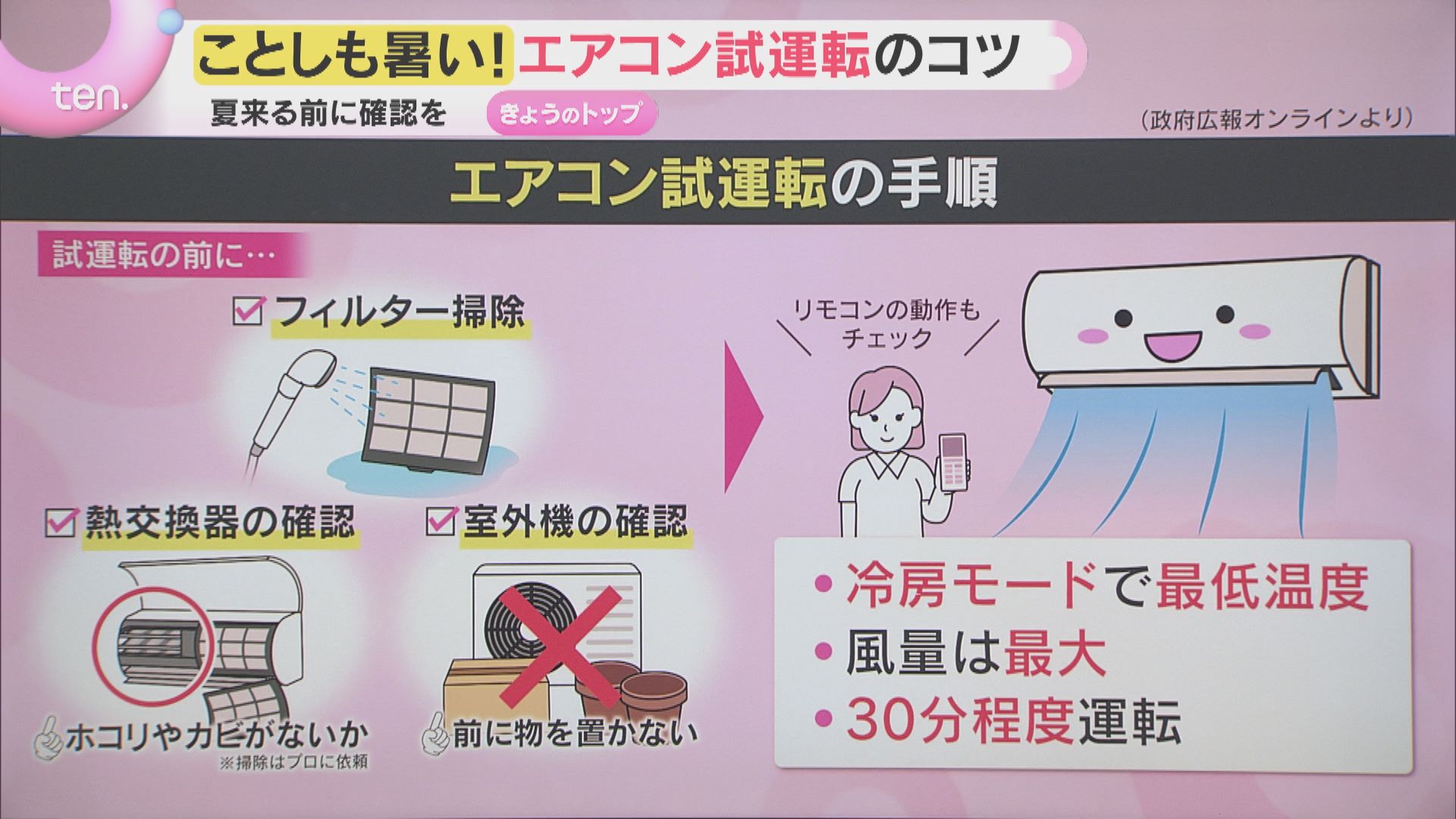 夏本番を前に】エアコン点検は今のうちに！試運転のコツ 暑熱順化と